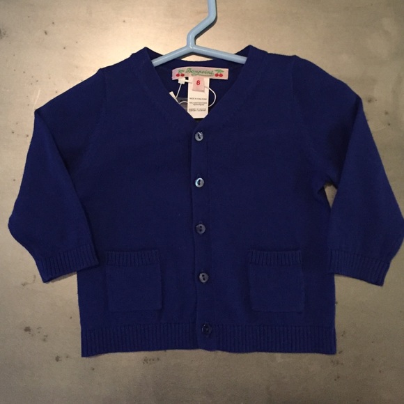 Bonpoint Blue Cardigan 6M