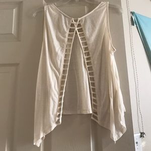 URBAN OUTFITTERS: white tank with cut-out back