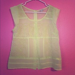Sheer light green top