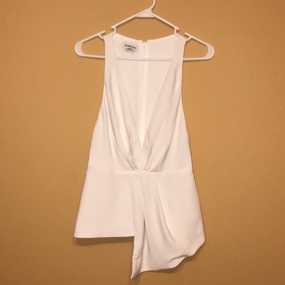 White, sleeveless, dressy top