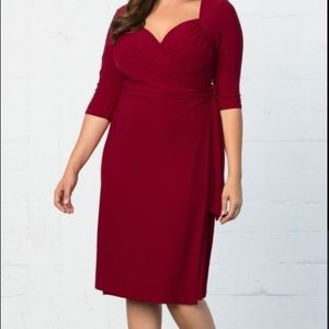 Sweetheart Knit Wrap Dress