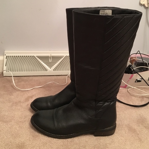 Aldo black leather boots