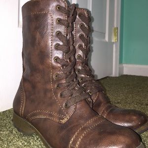 Brown Combat Boots