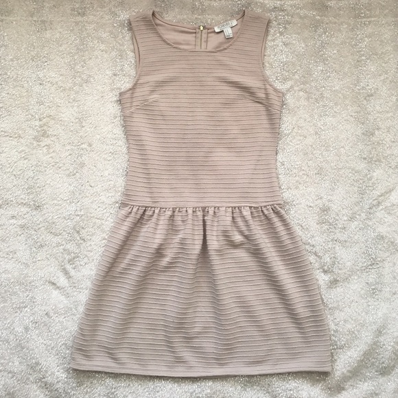 Forever 21 Nude Ribbed Drop-Waist Dress