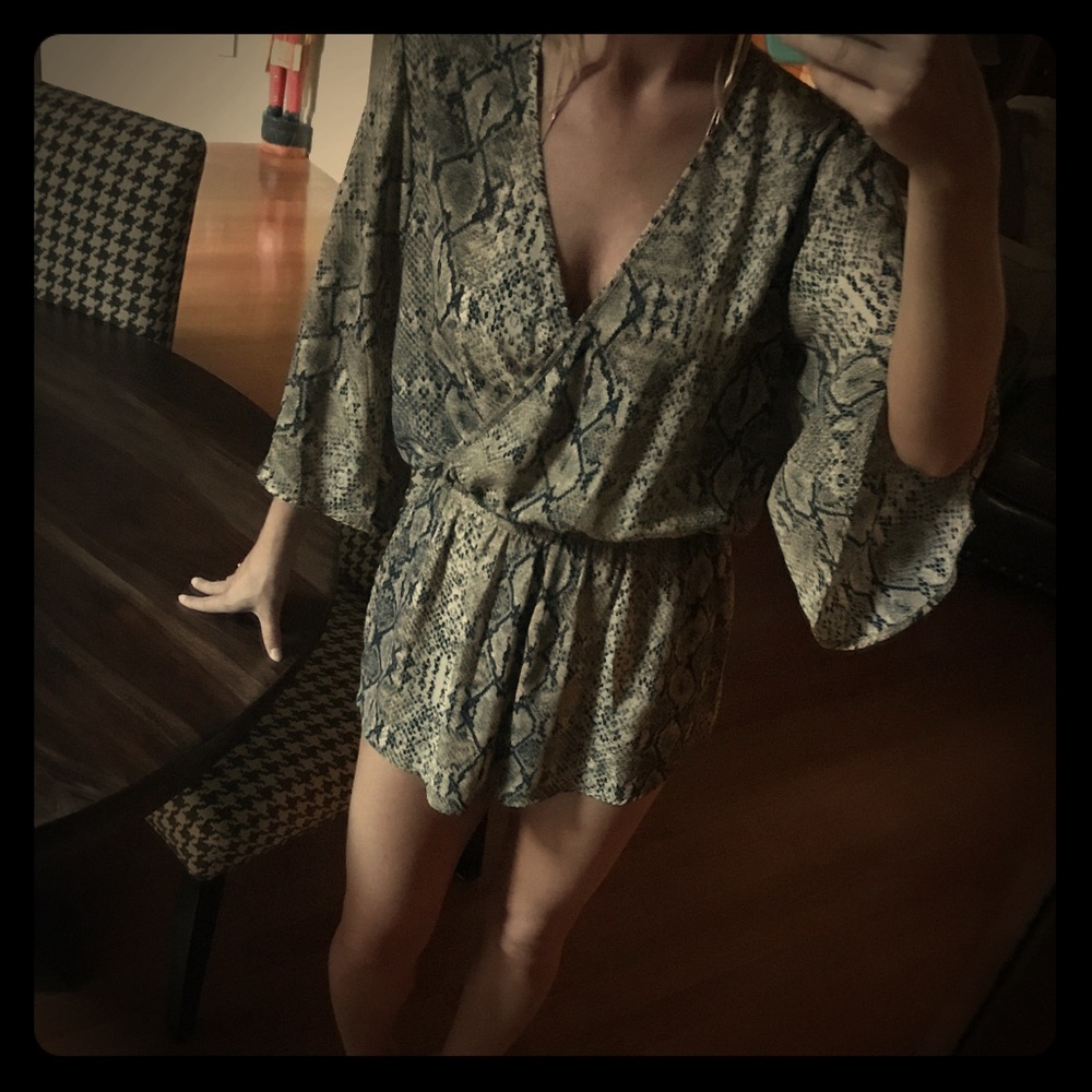 Snake skin romper size small