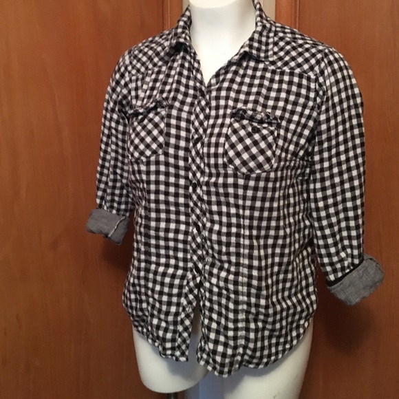 Black and white plaid flannel