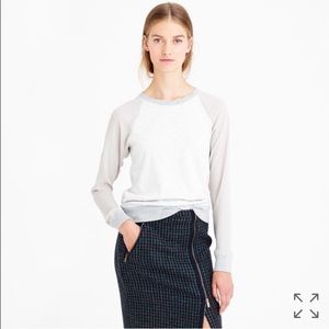 J. Crew sheer-sleeve sweatshirt