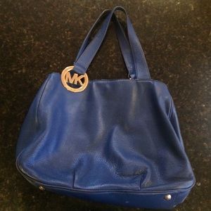 Michael Kors Blue Leather Bag