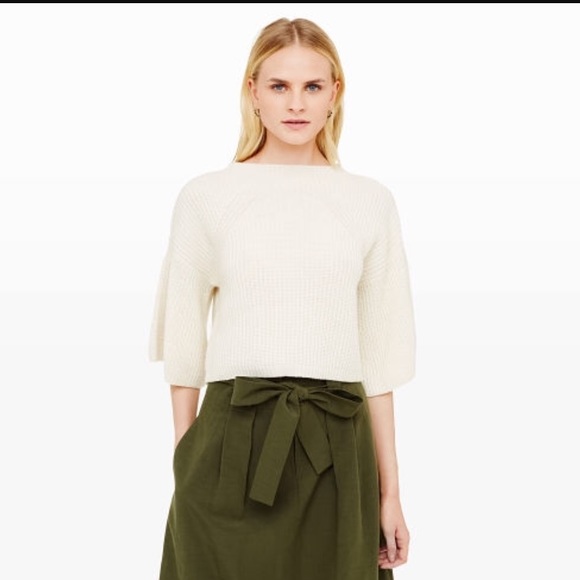 Club Monaco Carolena Cashmere Sweater in cream