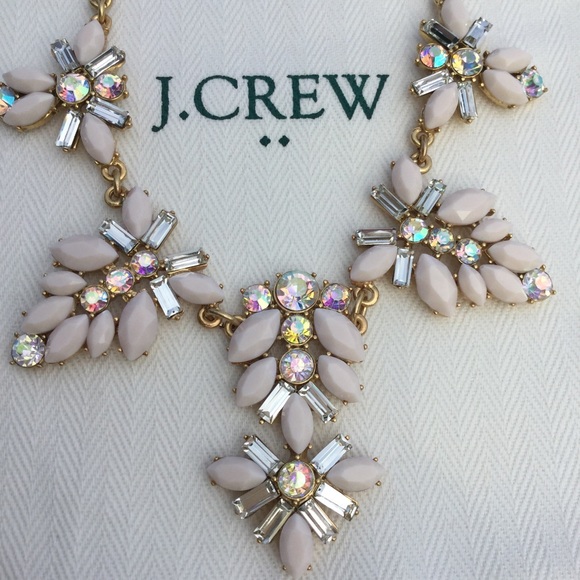 J. Crew Jewelry - JCREW NECKLACE BAGUETTE & IRIDESCENT ROUND STONES