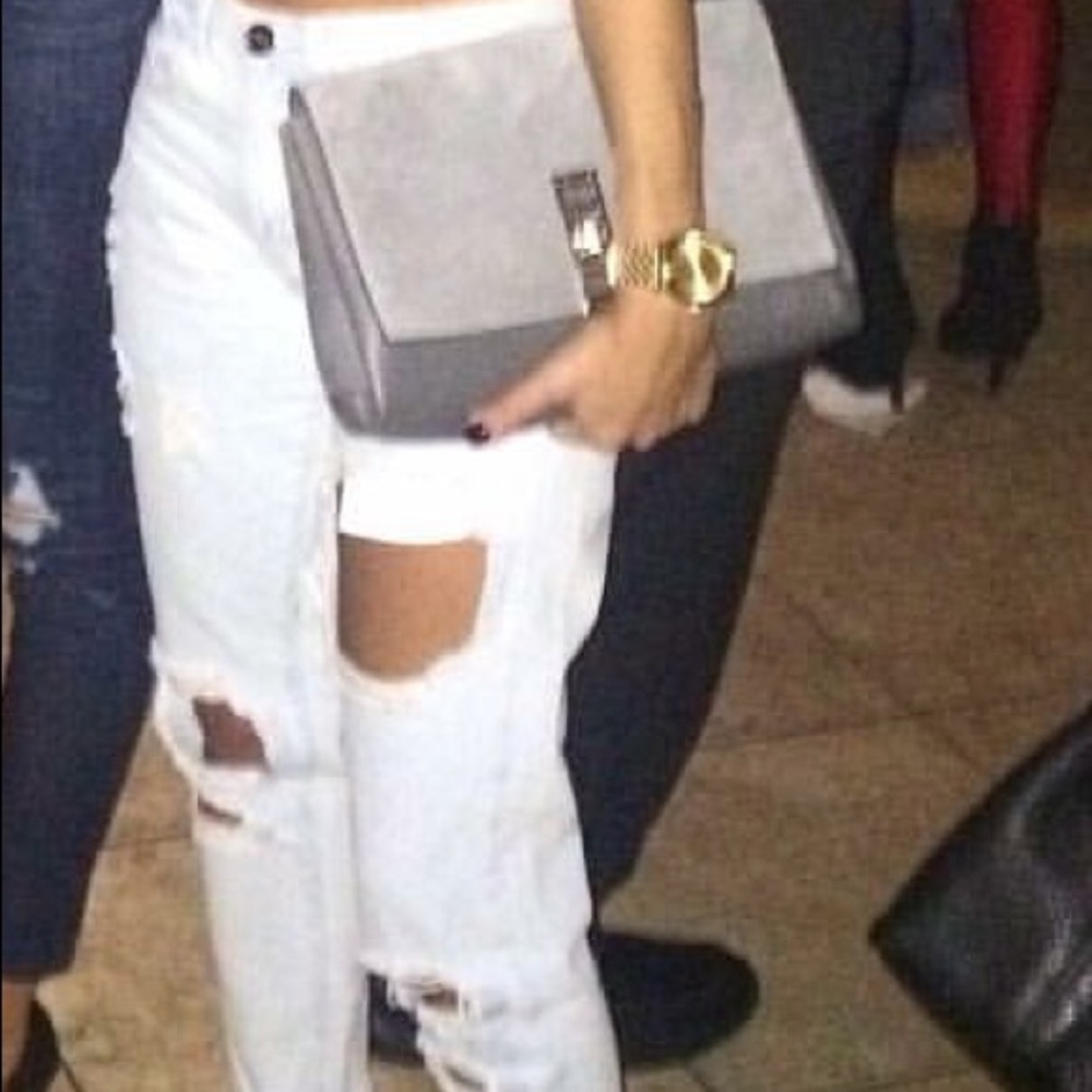 Proenza Schouler grey clutch