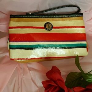 NINE & Co Striped Wristlet NWOT.