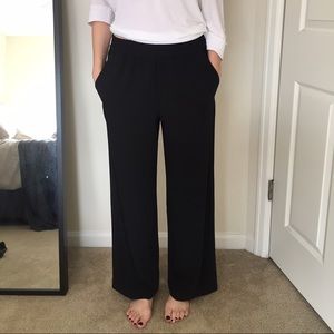 LOFT Wide Leg Black Trousers