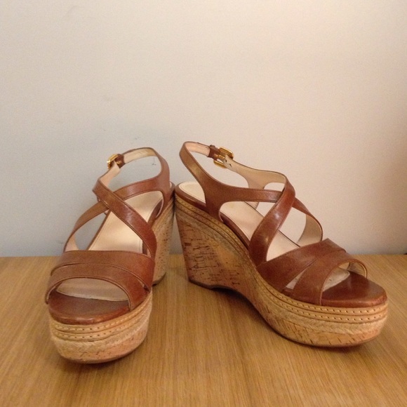 PRADA cross platform wedge espadrilles 8