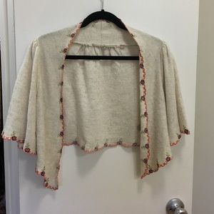 Anthropologie sweater with flower detail