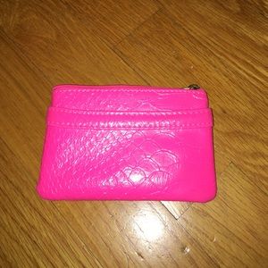 Hot pink change wallet