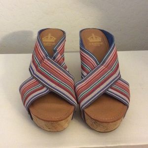 Crown Vintage Wedge Sandal Size 11M