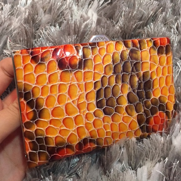 Lodis mini snakeskin wallet