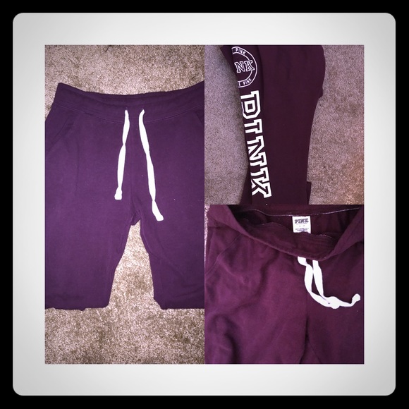 Like-New VS Plum Purple College Sweatpants Size SM