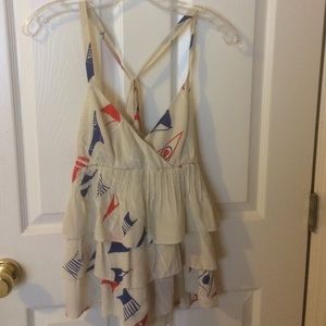 Adorable criss cross back silk tank