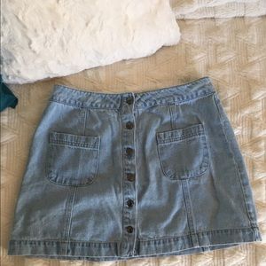 Denim Button Down Skirt