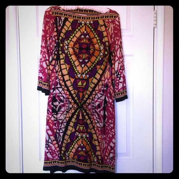 Dress multi-color knee length dress