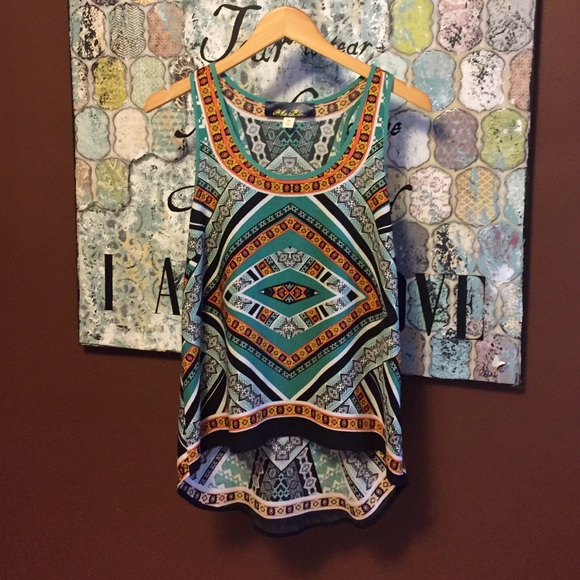 Francesca's Blue Rain brand top
