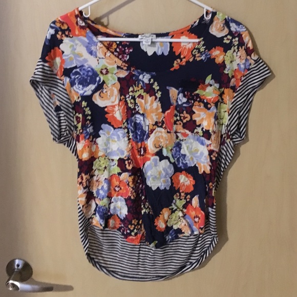 Splendid stripe and floral top