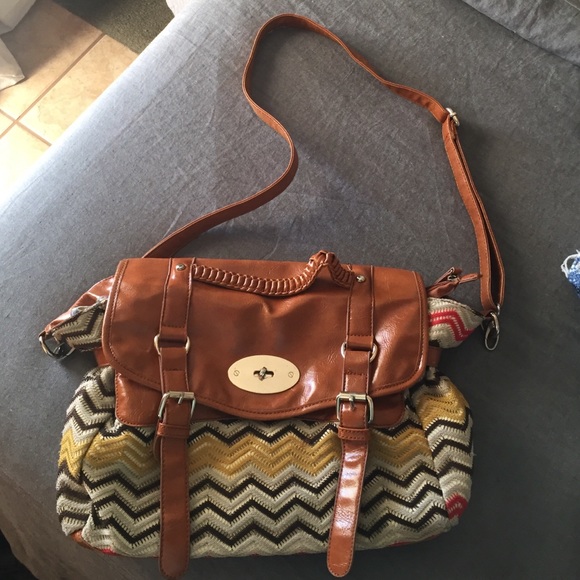 Chevron messenger bag