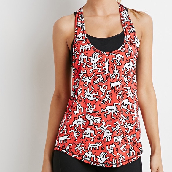 Forever 21 Tank - Red Keith Haring
