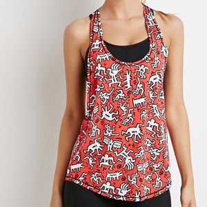 Forever 21 Tank - Red Keith Haring