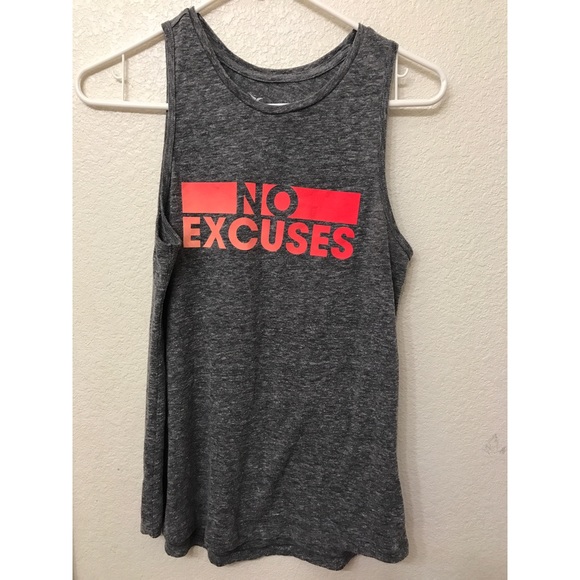 Muscle tank "no excuses"