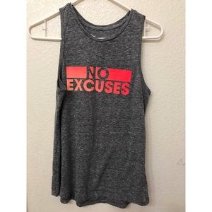 Muscle tank "no excuses"