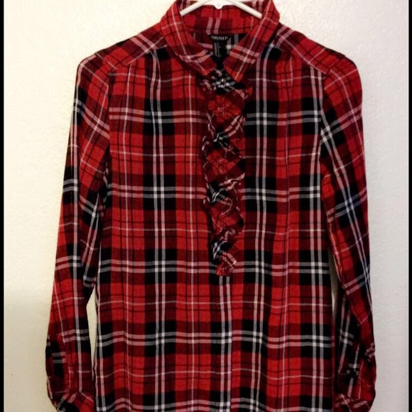 Forever 21 Plaid Dress with ruffle detail