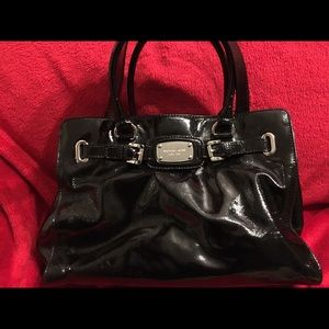 Black Patent Leather Tote