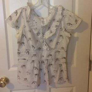 Anthropology raccoon blouse 👚