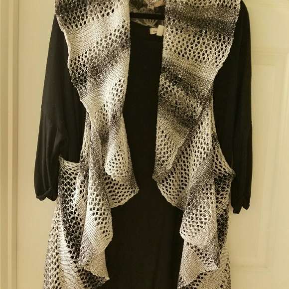 One of a kind open sweater long vest