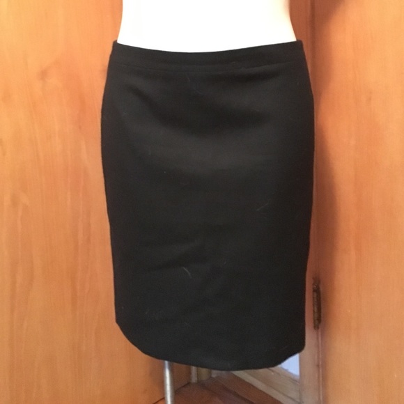 J Crew Black Wool Pencil Skirt