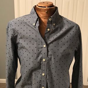 Blue polka dot Banana Republic shirt