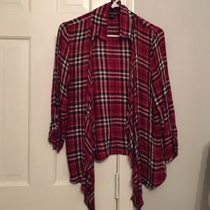 Flannel cardigan