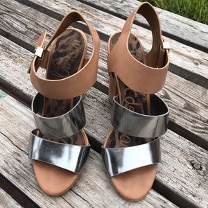 FINAL SALE Sam Edelman high heel sandals metallic