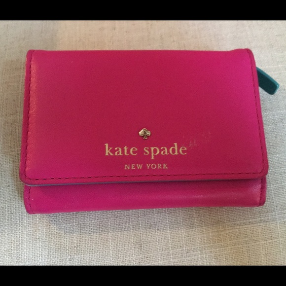 Hot pink Kate Spade Darla wallet & keychain!