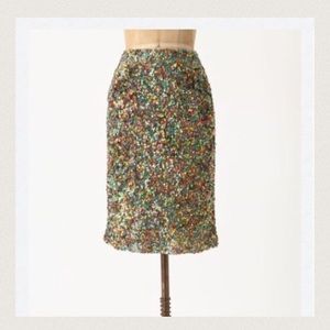 Anthropologie Sequin Skirt