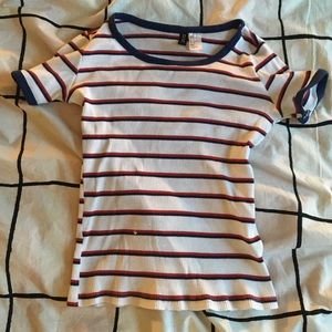 Red, white, & blue tee