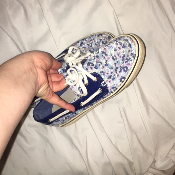 blue floral print sperrys - Picture 2 of 4