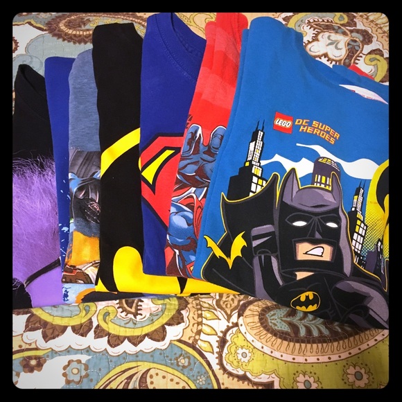 Bundle of 7 Boys character T-shirts size 14
