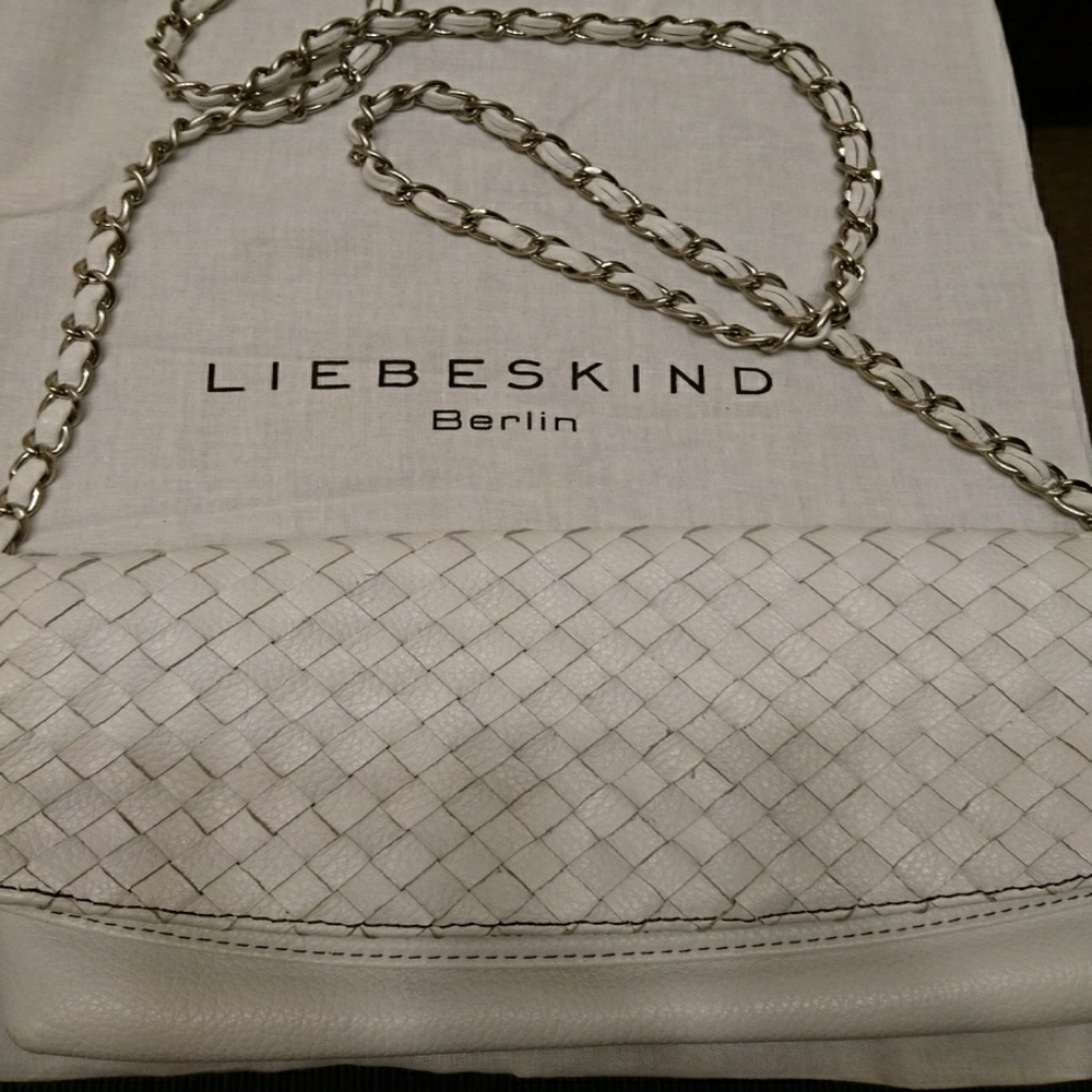 Liebeskind white leather clutch