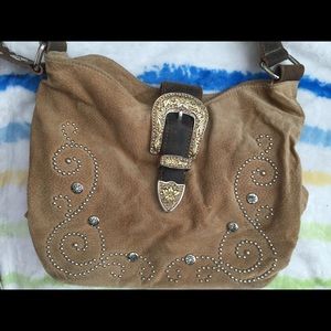 Western buckle shoulder purse