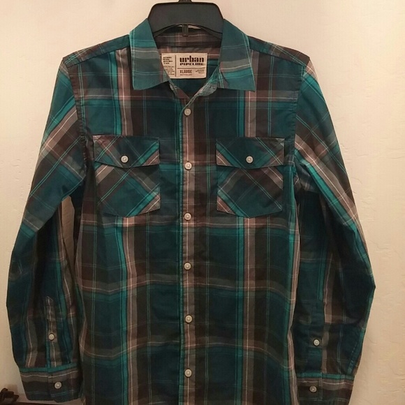 Boys long sleeve button top