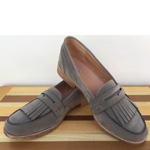 Grey JC fringe loafers